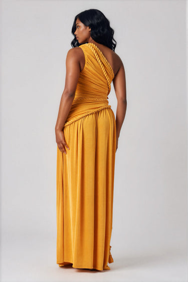 Choose You Rope Detail One Shoulder Maxi Dress