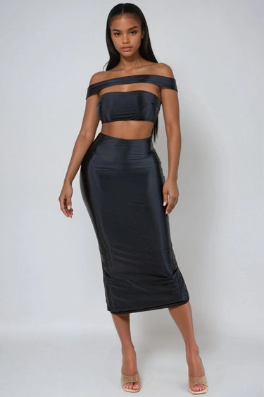 Expensive Taste Cut-Out Off-Shoulder Midi Dress