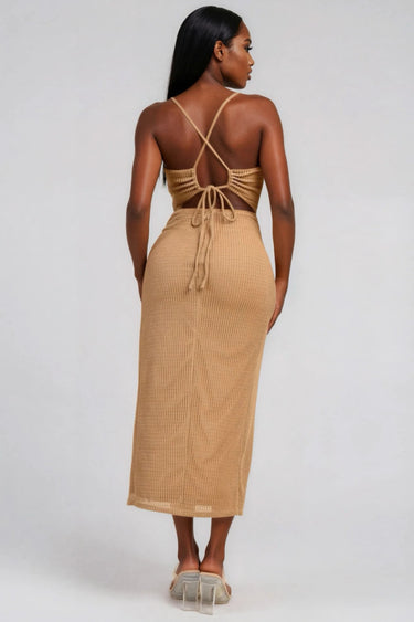 Come Back To Me Cowl Neck Midi Dress