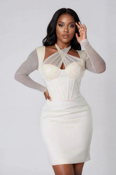 Heard It All Satin Corset Dress