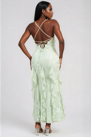 Amazing Feeling Pattern Lace Maxi Dress