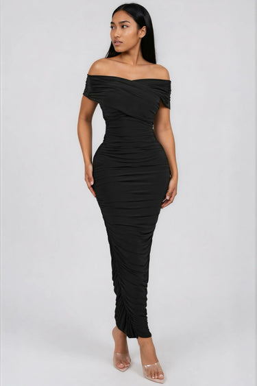 Girls Need Love Off Shoulder Maxi Dress