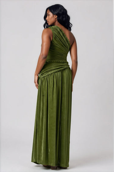 Choose You Rope Detail One Shoulder Maxi Dress
