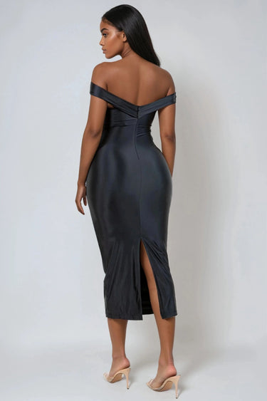 Expensive Taste Cut-Out Off-Shoulder Midi Dress