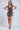 Fierce sheer bust detail sequin leopard print dress