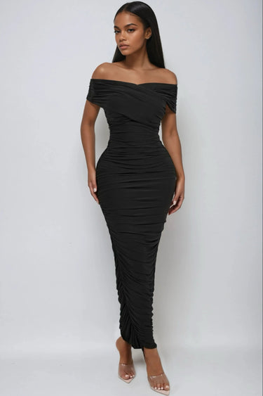 Girls Need Love Off Shoulder Maxi Dress