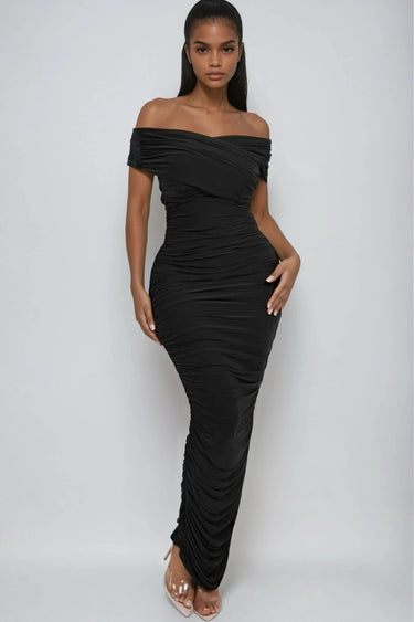 Girls Need Love Off Shoulder Maxi Dress