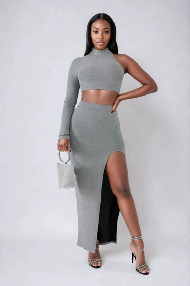 Glamour Top and Skirt Two-Piece Set
