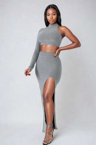 Glamour Top and Skirt Two-Piece Set
