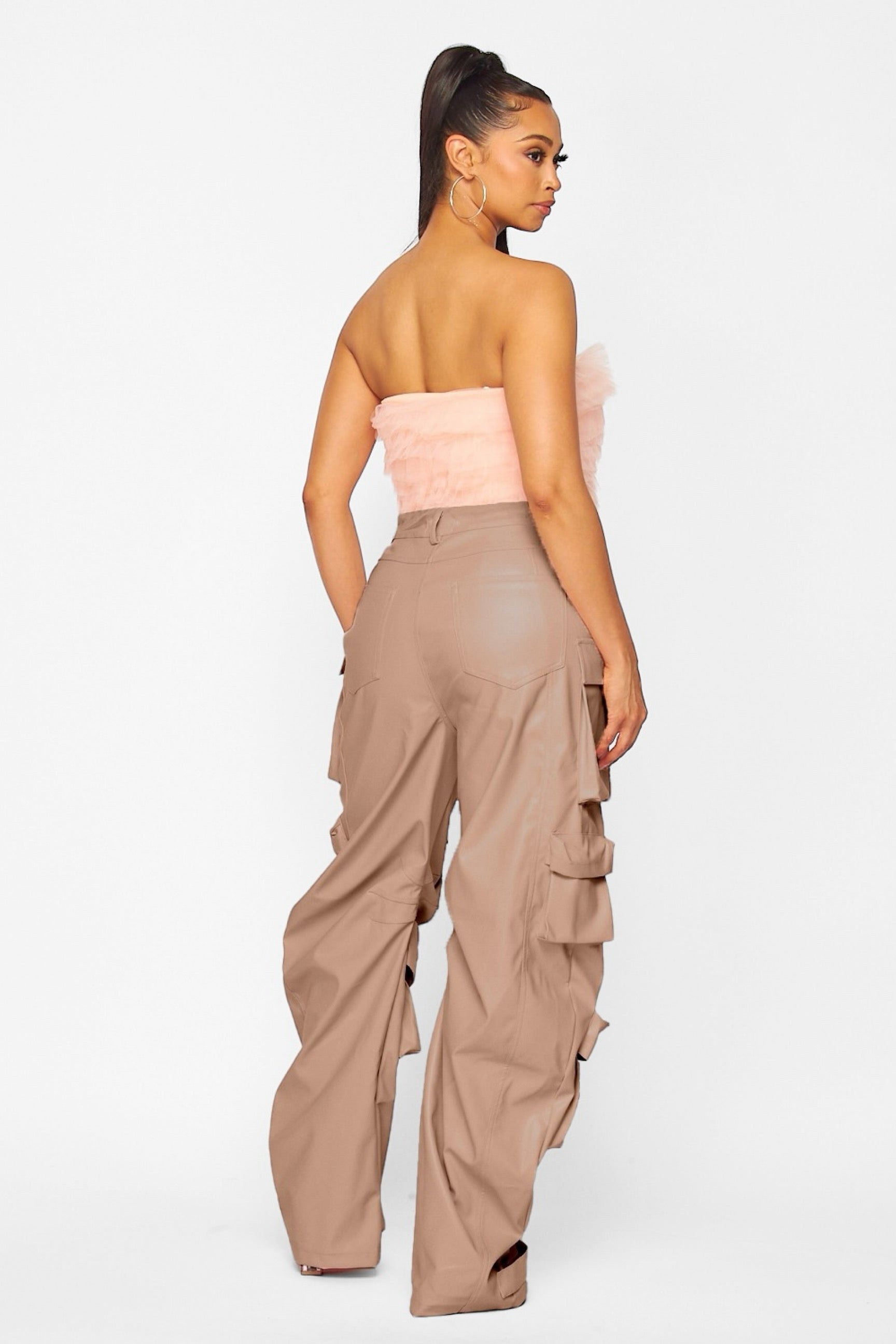 Focused Cargo leather pants