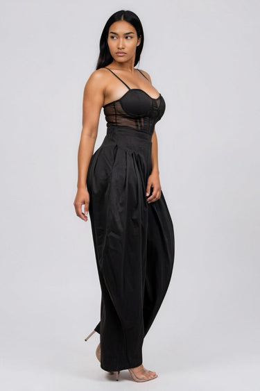 Something About You Corset Top Barrel Leg Jumpsuit