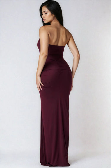 Unforgettable Strapless Mesh Corset and Maxi Skirt Two-Piece Set